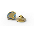Gold Finish custom lapel pin with color
